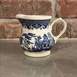 Blue and White Ceramic Art Piece with Chinoiserie Design